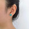 Aretes de turquesa para mujer, aretes tibetanos con piedras preciosas