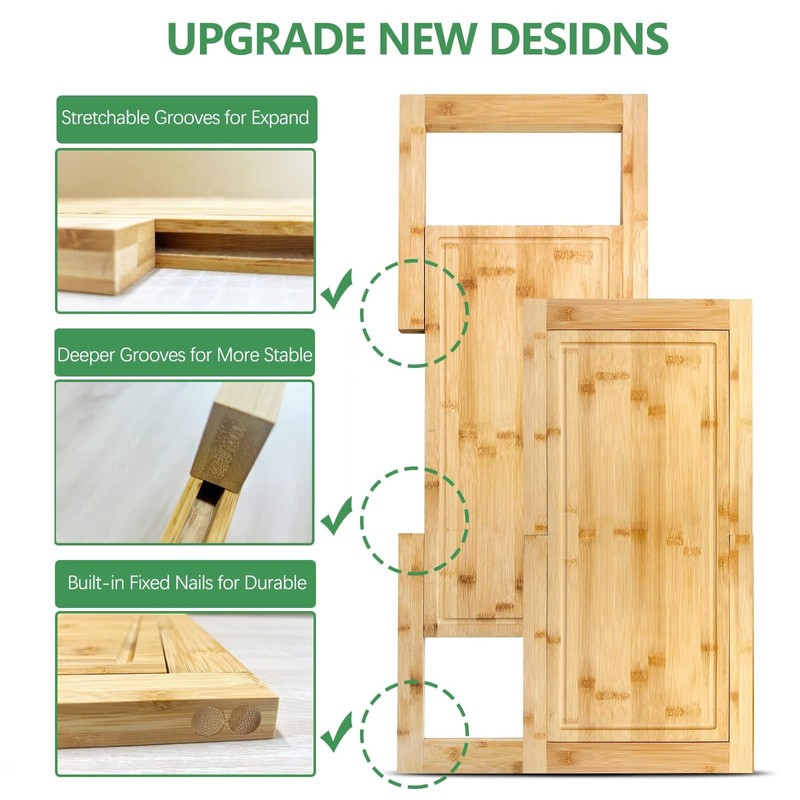 Kitchen Over The Sink Cutting Board - Expandable Cutting Board