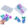 Aotunbey, 2 Pack Resin Paperclip Shape Bookmark Silicone Mold 9-Cavity