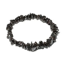 CrystalAge Hematite Gemstone Chip Bracelet