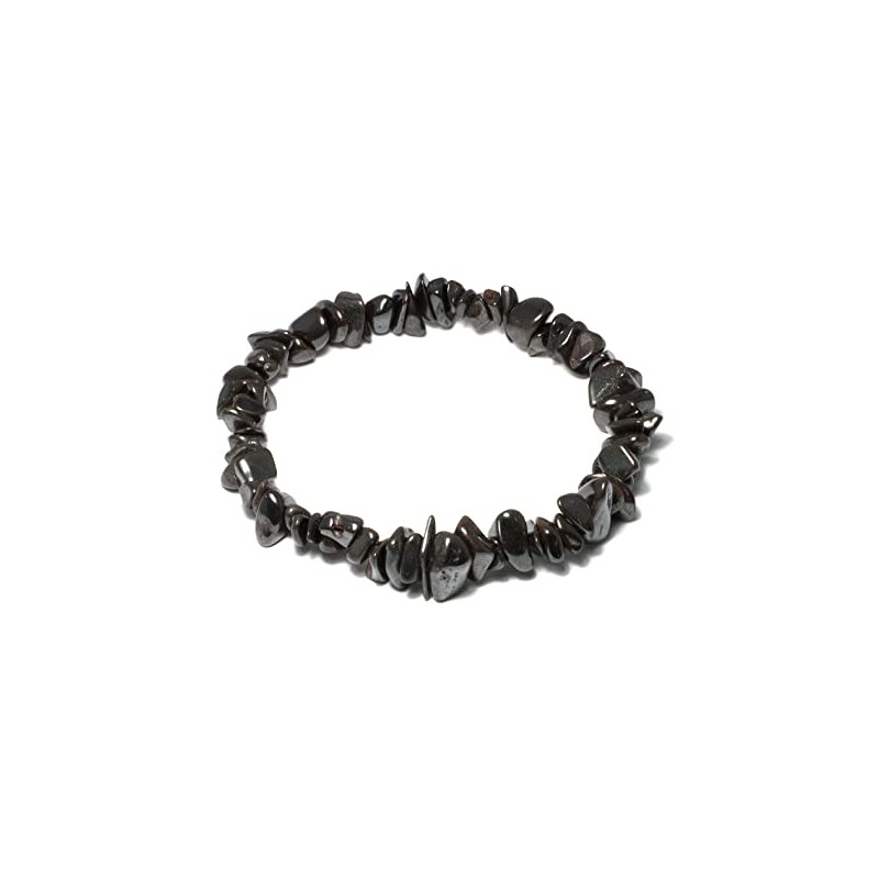 CrystalAge Hematite Gemstone Chip Bracelet