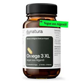 Dunatura Omega 3 Capsules - 56 Capsules - EPA & DHA from Algae Oil