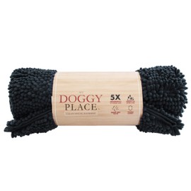 My Doggy Place - Ultra Absorbent Microfiber Dog Door Mat, Durable, Quick Drying, Washable, Prevent Mud Dirt, Keep Your House Clean (Charcoal, Medium) - 31 x 20 inch