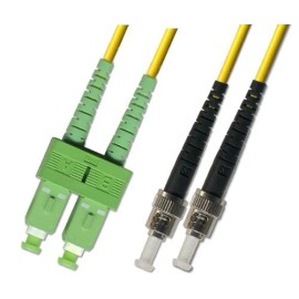 RiteAV 50M Singlemode Duplex Fiber Optic Cable (9/125) SC/APC-ST/UPC