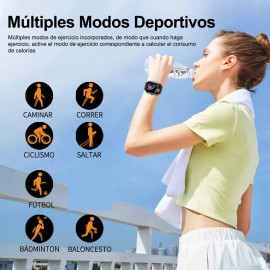 Reloj Inteligente T500 Ultimate Smartwatch Para Mujer Y Hombre Con Asistente De Voz Pantalla Táctil Bluetooth Llamadas Deportes Sensor De Ritmo Cardiaco ISDEWATCH Negro