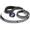 Emotional Support Dog Leash Wrap with Neoprene Handle and Reflective Emotional Support Lettering - Supplies or Accessories for ESA Emotional Support Dog Vest or Harness (Black, Emotional Support)