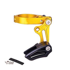 Chain Guide Mountain Bike, 7075 Aluminium Alloy MTB Chain Guide, Strong Bicycle Chain Guard Protector, Mount Chainring Guard Get Adjusted to The Correct Position for Most Bicycle Road Bike BMX Gold