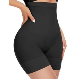 YADIFEN Tummy Control Shapewear Women High Waist Shapewear Shorts Seamless Anti Chafing Slip Shorts for Under Dress Black