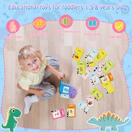 Electight Talking Flash Cards, [224 Sight Words] Toddler Words Learning Interactive Toy, Preschool Montessori Toy for Early Learning, Rechargeable Dinosaur Educational Gift and Toy for 3 4 5 Years Old