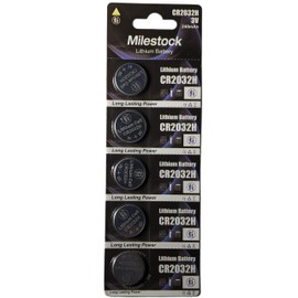 Milestock 5-Pcs 3-Volt Lithium Coin Cell Battery for One Touch Ultra2 Ultra-2 Blood Glucose Meter, Sugar Monitor