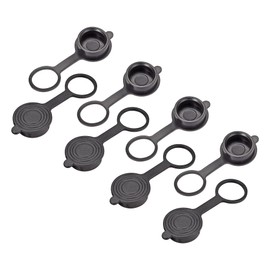 uxcell 8pcs GX16 Aviation Connector Plug Cover, Waterproof Plastic Cap Black