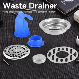 Desagüe de Suelo, 10 cm desagüe de Suelo de alcantarilla de Sumidero de Acero Inoxidable 304 Desagüe de Suelo antiolor con núcleo de Silicona para tuberías de alcantarillado de baños y cocinas