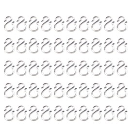 ZIOJOVK 50PCS 1.7Inch Clear Plastic Punch Bowl Cup S Hooks Hangers