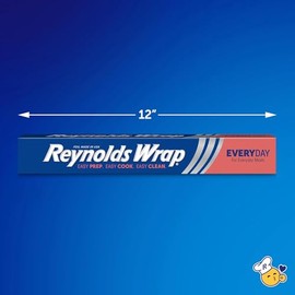 Papel Aluminio Reynolds Wrap, 200 Pies Cuadrados | 12 Inch Kitchen Foil Roll, Grill And Freezer Safe, Ideal For Foil Packets, Grilling, Home Cooking, 