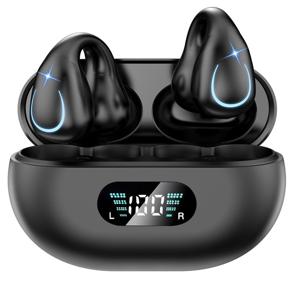 Open ear clip Bone conduction Headphones Bluetooth 5.3 wireless Clip