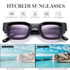 Hycredi Thick Rectangle Sunglasses for Women Men Chunky Square Polarized