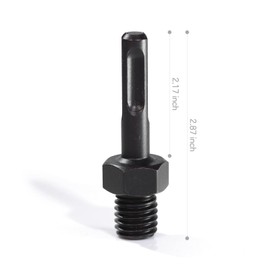 Core Drill Shaft Adapter, Black SDS Handle M16 for Marble Hard Stone Bricks
