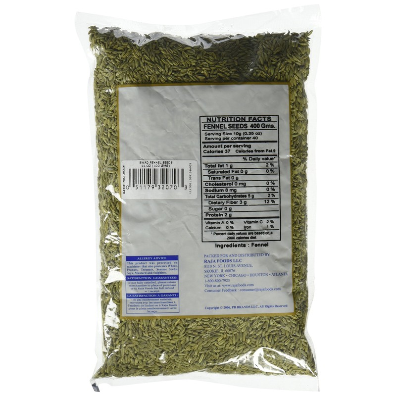 Great Bazaar Swad Fennel Seeds 14 Oz