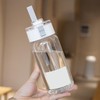 Plastic Water Bottle, 550ml Portable Clear Sport Water Bottle for