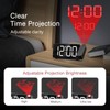 LOFICOPER Projection Alarm Clock, Digital Clock for Bedrooms with 7.4