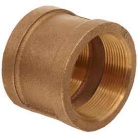 PlumberStop - 3/4 Brass Coupling, Red Brass Fittings, Plumbing and Hydronic Heating, Drinking Water Safe