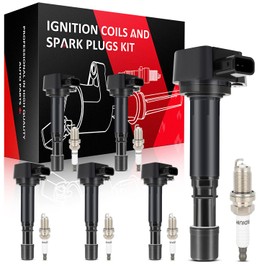 SCITOO SCITOO 6 ignition coils with 6 iridium Spark Plugs for Honda for ford for ford for Acura1 for Saturn Civic Pilot Ridgeline MDX EL Vue 1.7L 3.5L UF400 UF512 UF307