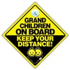 Grandchildren On Board Keep Your Distance Car Sign Suction Cup