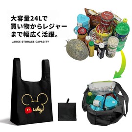 Stuihort Mickey Tote Bag, Canvas A3, Vertical Canvas Bag, Canvas Bag, Mickey Print Leather Pocket, A4 Compatible, Large Capacity, Thick, Great Fashion Item for Work or School, Outings, Cute,