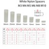 M5 x 25mm White Nylon SPACERS Plastic Standoff Washers Outside