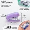 BAZIC Mini Stapler w/ 500 Staples, Standard (26/6) Pastel Color,