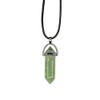 VIE VIE Double Point Pencil Pendant, Black String (Green Fluorite)