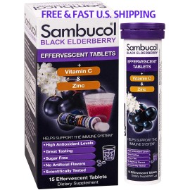 SAMBUCOL ELDERBERRY Zinc Vit C Effervescent Tablets DEVELOPED BY A VIROLOGIST