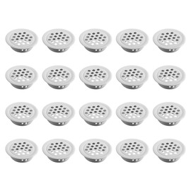 20Pcs Stainless Steel Ventilation Grille 29mm, Circular White Air Vent Hole Ventilation Mesh Cover for Cabinet Wardrobe Shoe Cupboard