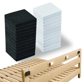 Krisler 24PCS Eva Foam Headboard Stoppers for Wall, Furniture Pads, Anti-Vibration Soundproof Pads for Bed Frame|Headboard, Self Adhesive Furniture Pads for Chair Legs, Square Black and White