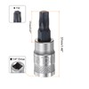 sourcing map Torx Bit Socket T30 Solid Star 1/4" Drive