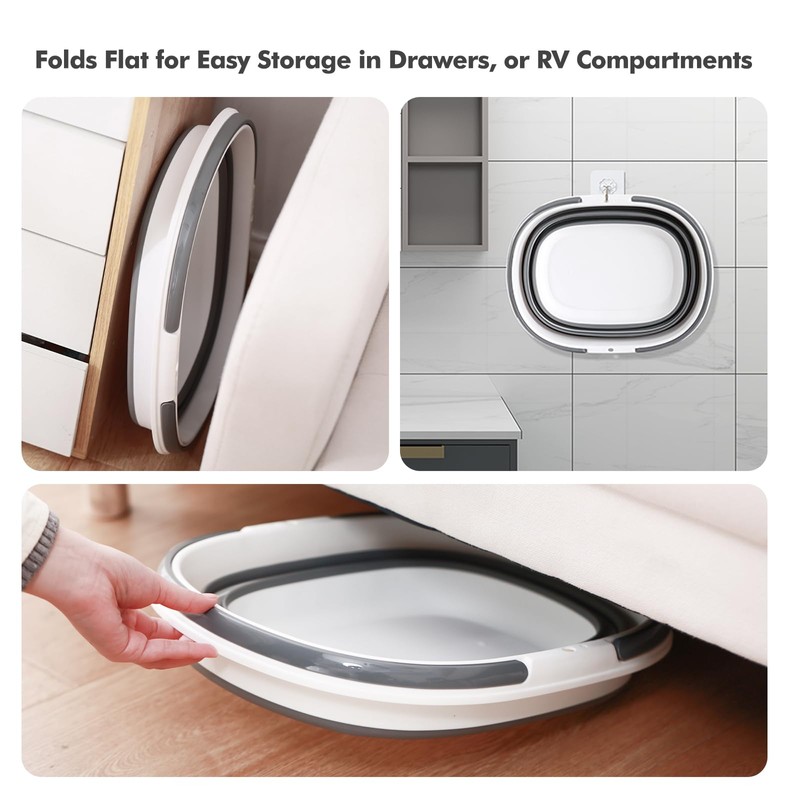 Collapsible Laundry Baskets with Handles 4.2Gallon Heavy Duty Laundry Basket