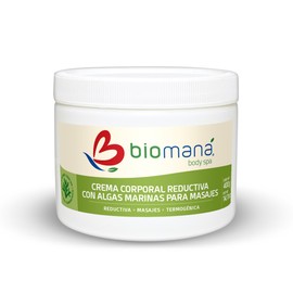 Biomaná Crema Corporal para Masajes Reductivos, con Algas Marinas 400 g.