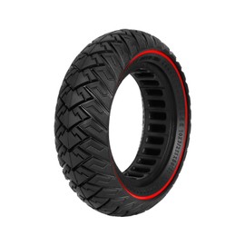 10 * 3/255 * 80(80/65-6) Off-road Tubeless Solid Tire for KUGOO M4 Pro/VSETT10+/Zero 10X/Kaabo Mantis 10 Electric Scooter Rubber Honeycomb Tyre Parts (red)