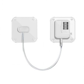 Window & Door Security Lock Stopper - Safety Latch for Sliding & Casement Windows Window Key - White