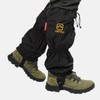Hiking brushed outdoor winter waterproof long spats trekking Black