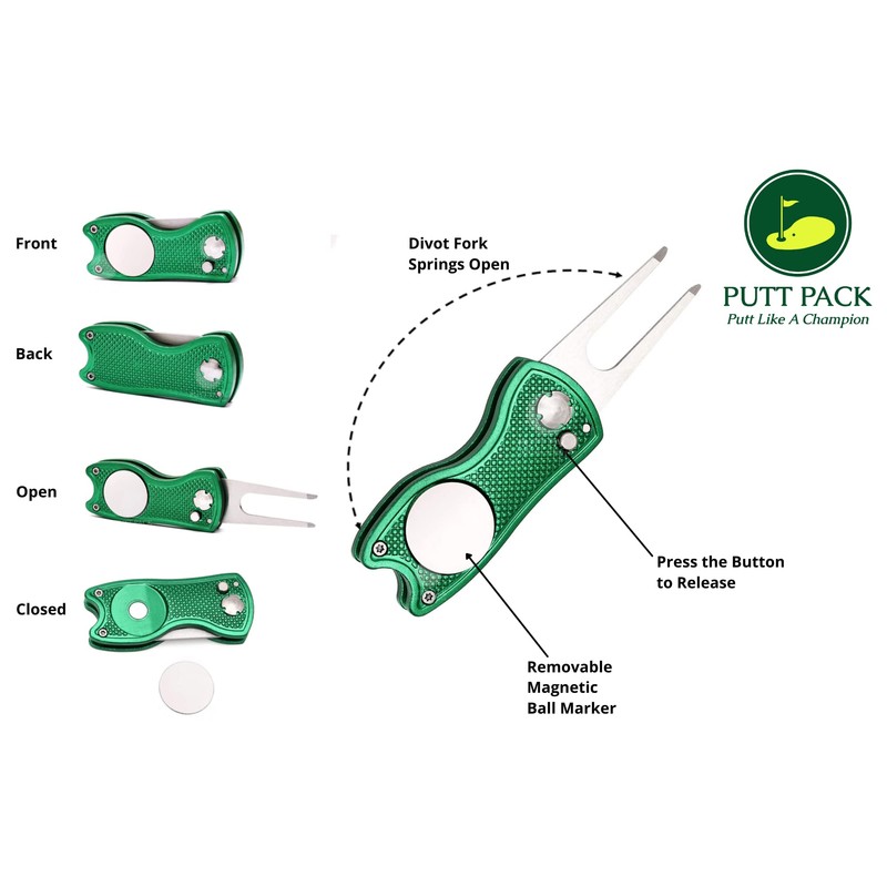 The PUTT PACK DOUBLE DIVOT PACK - Red & Green