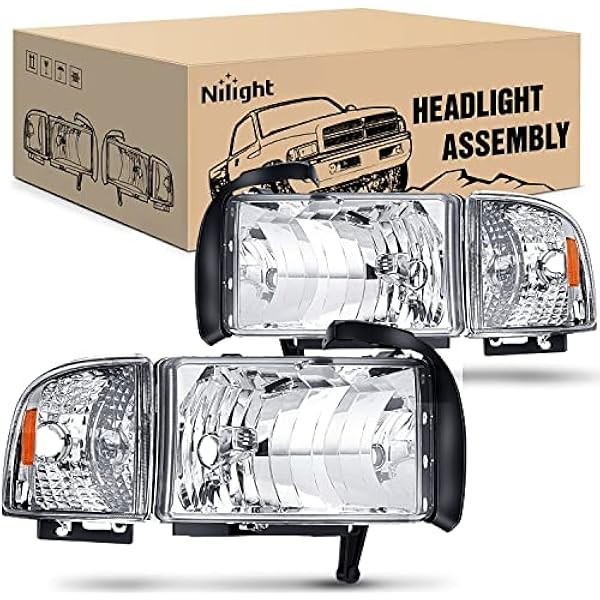 Nilight Headlights Replacement Assembly kit Compatible with 1994 1995 1996