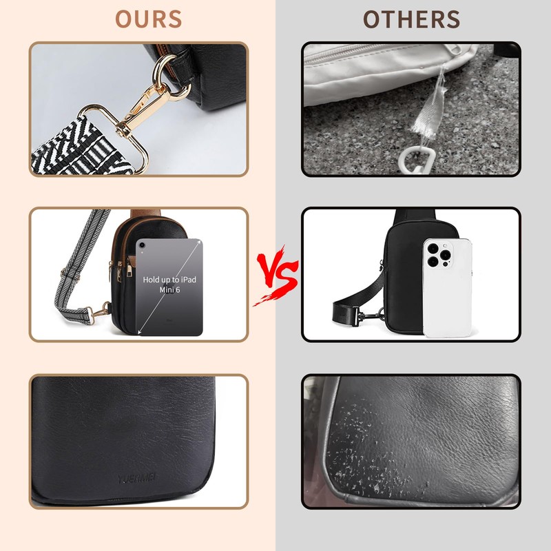 Small Sling Crossbody Bag for Women Trendy ，Soft Vegan Leather