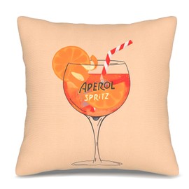 ZoeWei Aperol Geschenk Kissenbezug, Aperol Spritz Geschenke Sofakissen Kissenhülle 45x45cm Aperol Deko Geschenk für Aperol-Liebhaber Freunde Kollegen Männer Frauen