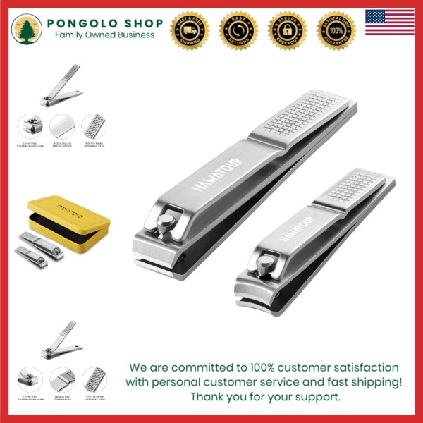 Unbranded Compact Nail Clippers Set for Travel - Sharp, Silver