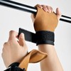 Fitness Leather Lifting Gloves for Pull-Ups & Deadlifts with Quick Grip Strap