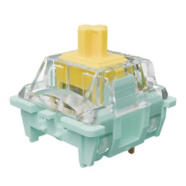 Gateron Jade Series 3.0 Yellow Keyboard Switch,Linear 3Pin 50gf Dual Stage Spring,Pre-Lubricated Switches,for MX Gaming Mechanical Keyboards(Yellow,72Pcs)