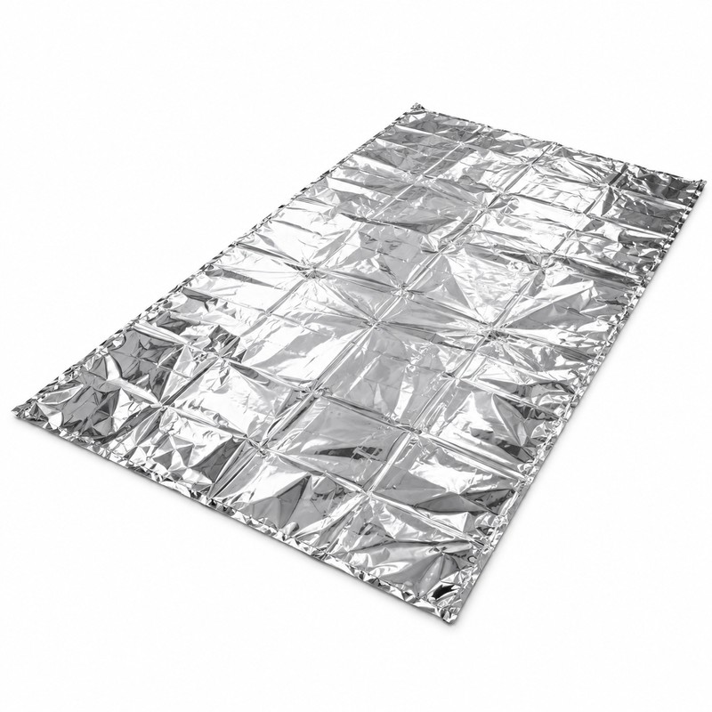 2-Pack PET Emergency Thermal Blankets, Reflective Survival Covers for Camping,