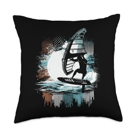 Wing Surf Wing Foil Wingsurfing Wingsurfer Throw Pillow