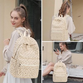 School Backpack for Teens Large Corduroy Bookbag Lightweight 17 inch Laptop Bag for Girls Boys Casual High School College